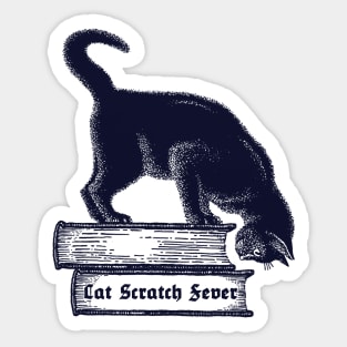 Cat Scratch Reader Sticker